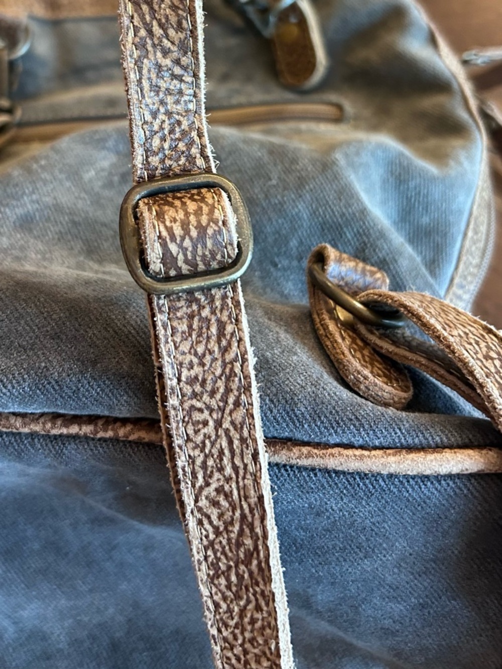 Myra Aztec Backpack Western Convertible Leather Cotton - Picture 6 of 13